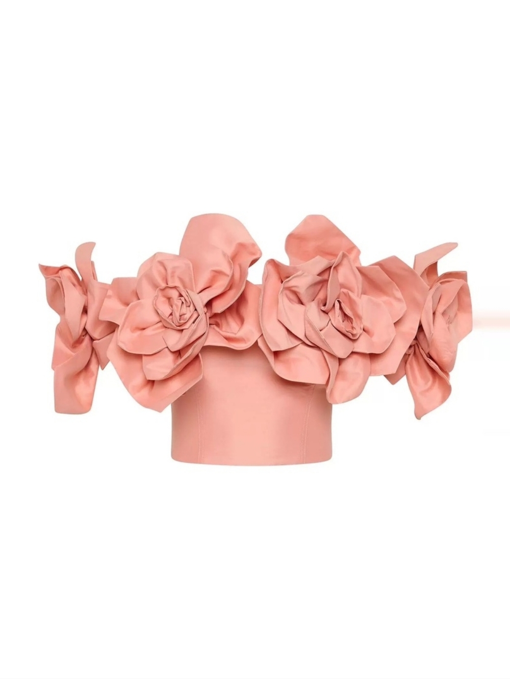 Aje Etta Off-the-shoulder Floral-appliquéd Taffeta Crop Top - Picture 6 of 12